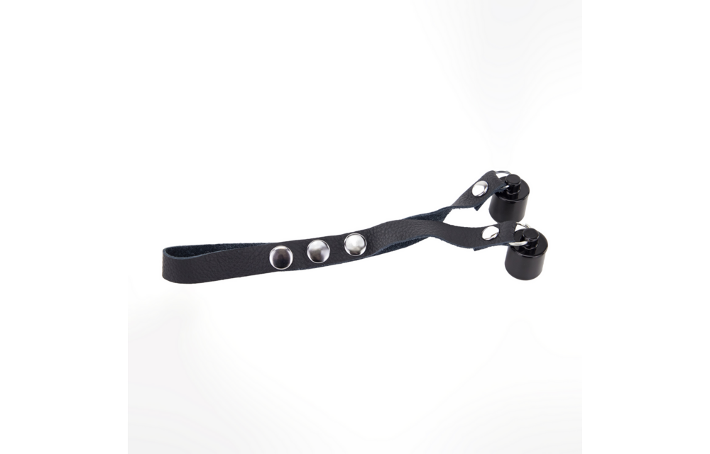 Leder-Hodenhalter Gewichte 2x50 g Schwarz – Stilvoll & Langlebig