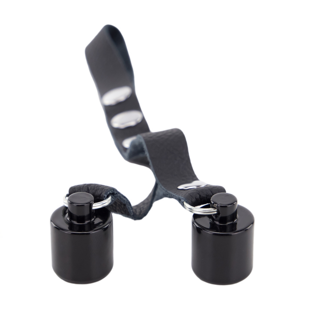 Leder-Hodenhalter Gewichte 2x50 g Schwarz – Stilvoll & Langlebig