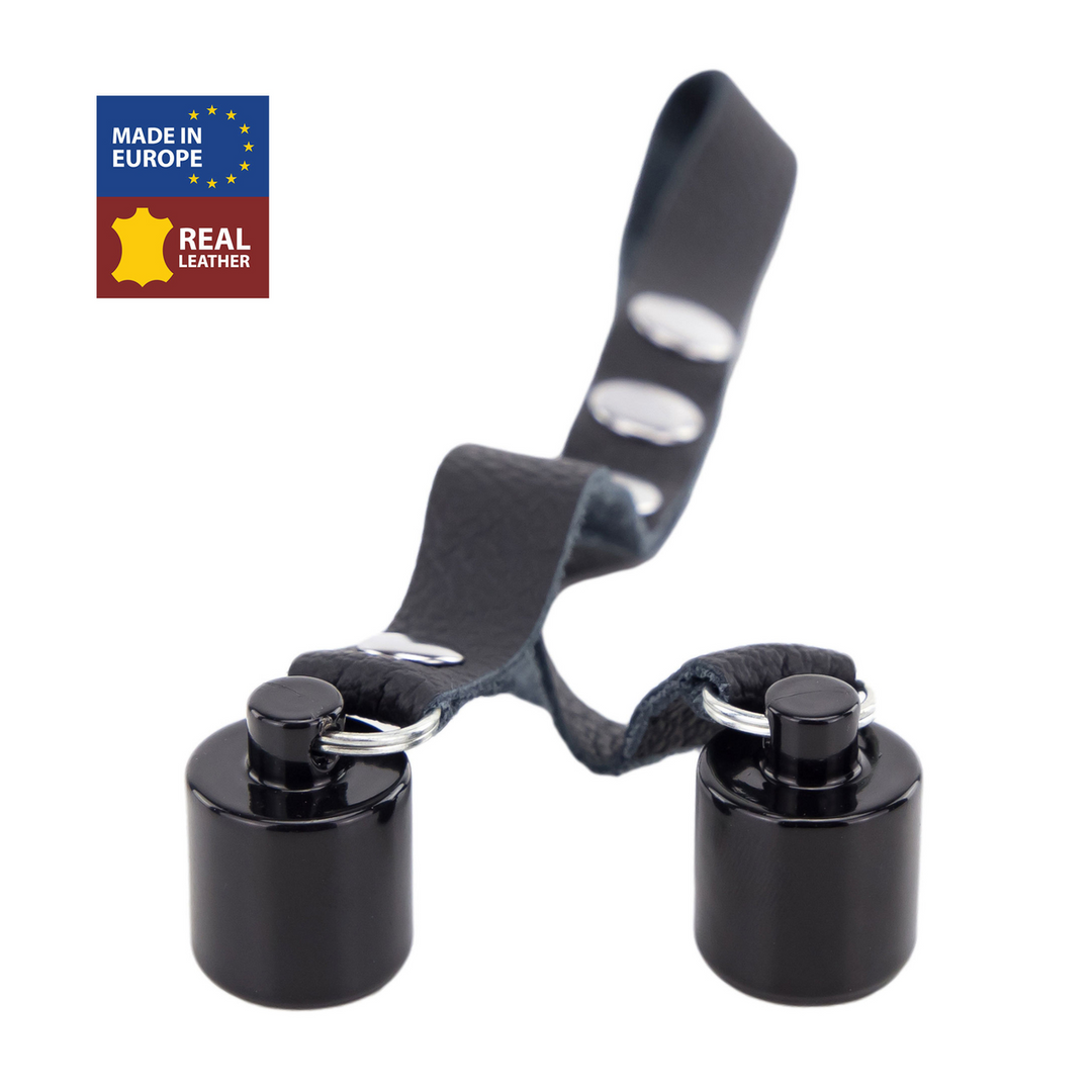 Leather Ball Weights 2x50g Black - Stylish & Durable