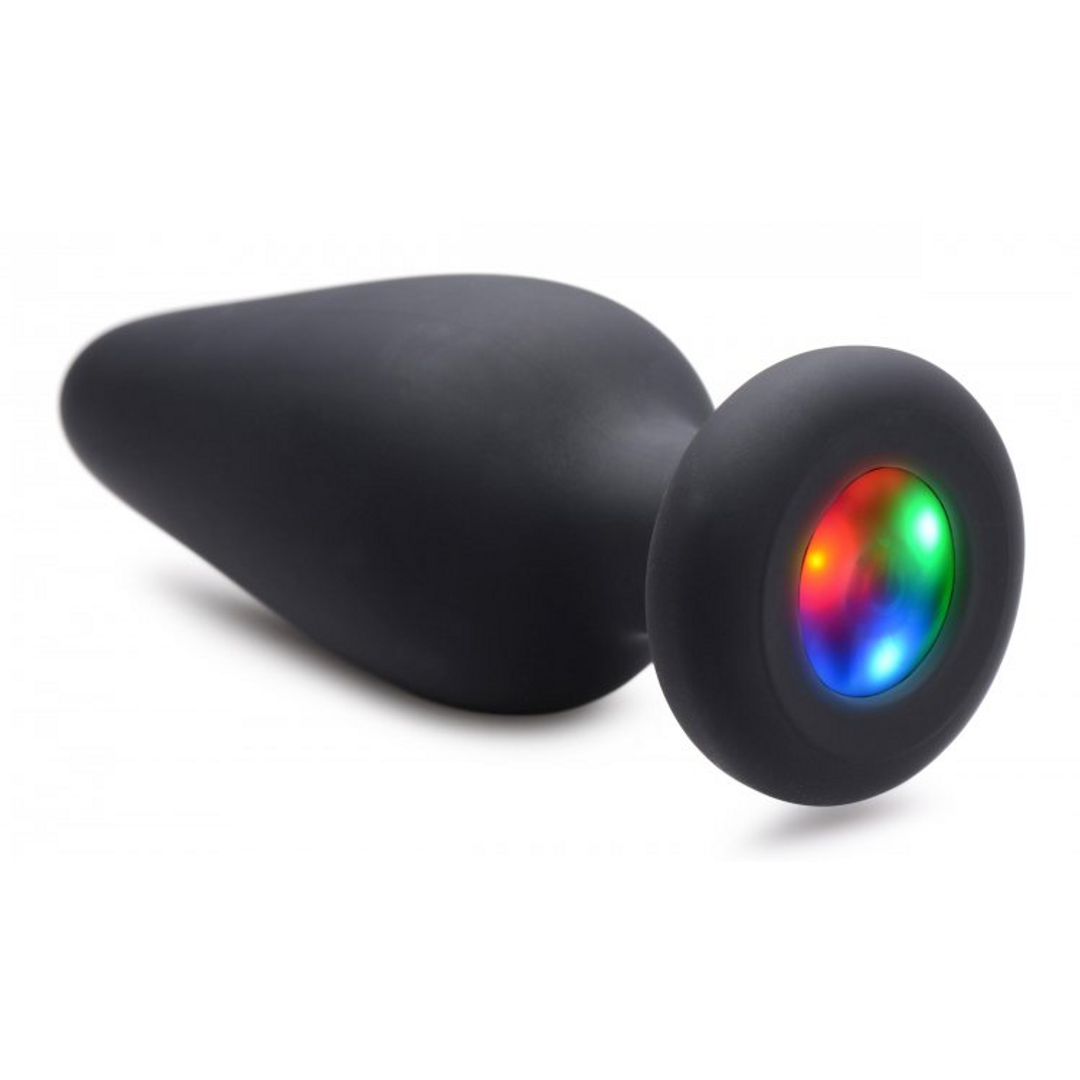 Lichtgevende Siliconen Butt Plug Medium 10,1 cm – LED LED