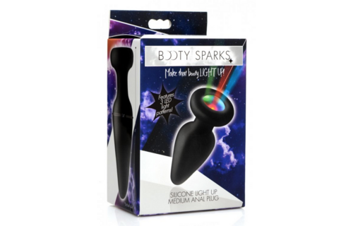 Leuchtender Silikon-Butt Plug Medium 10,1 cm – LED LED