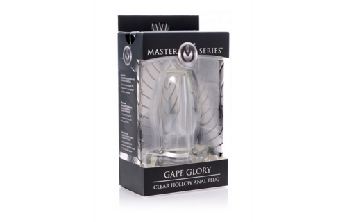 Gape Glory 7.6 cm Transparent Hollow Anal Plug - Large
