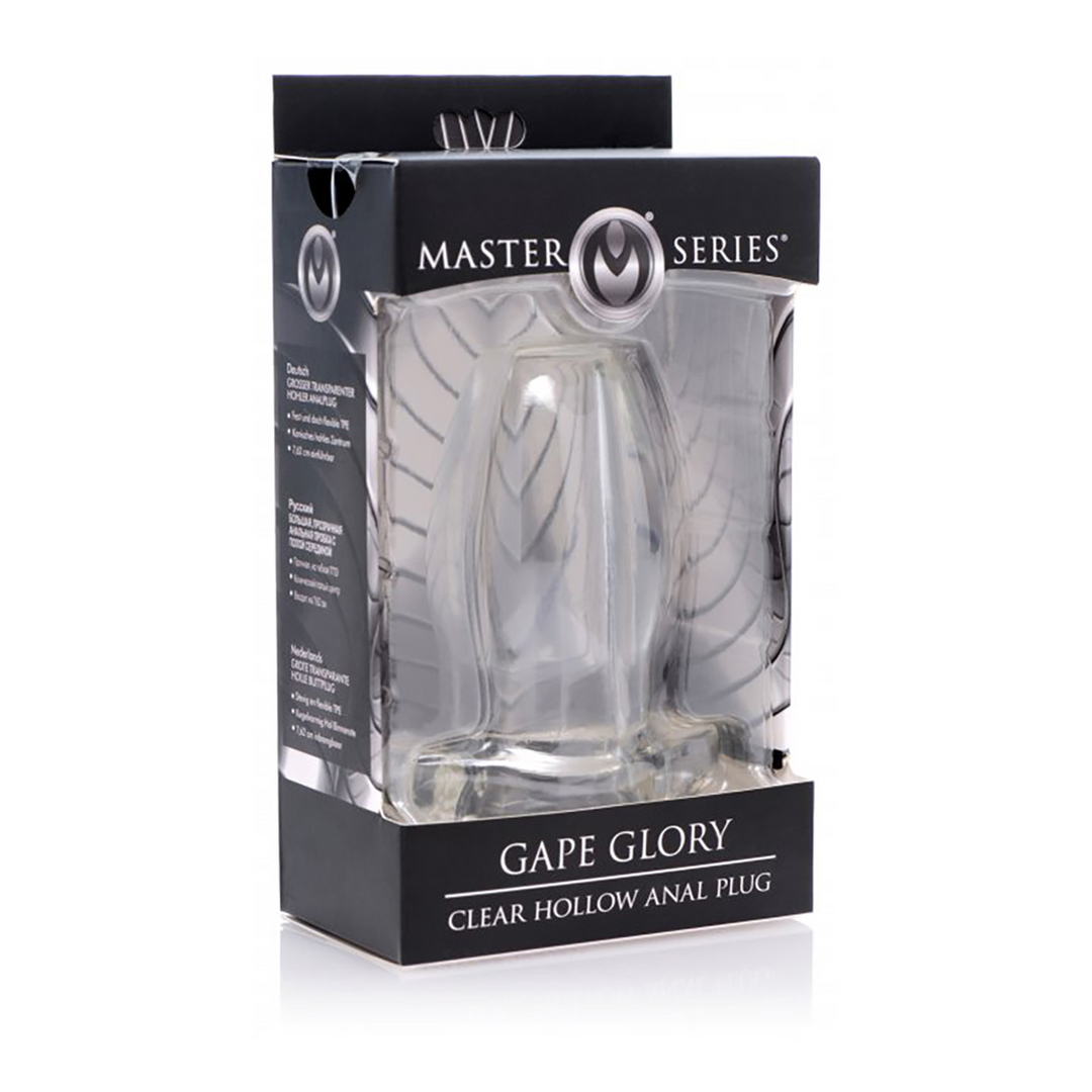 Gape Glory 7,6 cm Transparante Holle Anale Plug - Groot