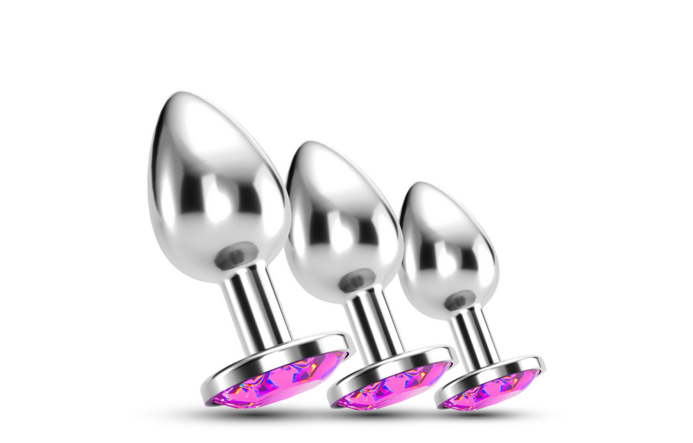 Bijou Anal Train Trio 8.5 cm - Luxury Pink Jewel Plugs