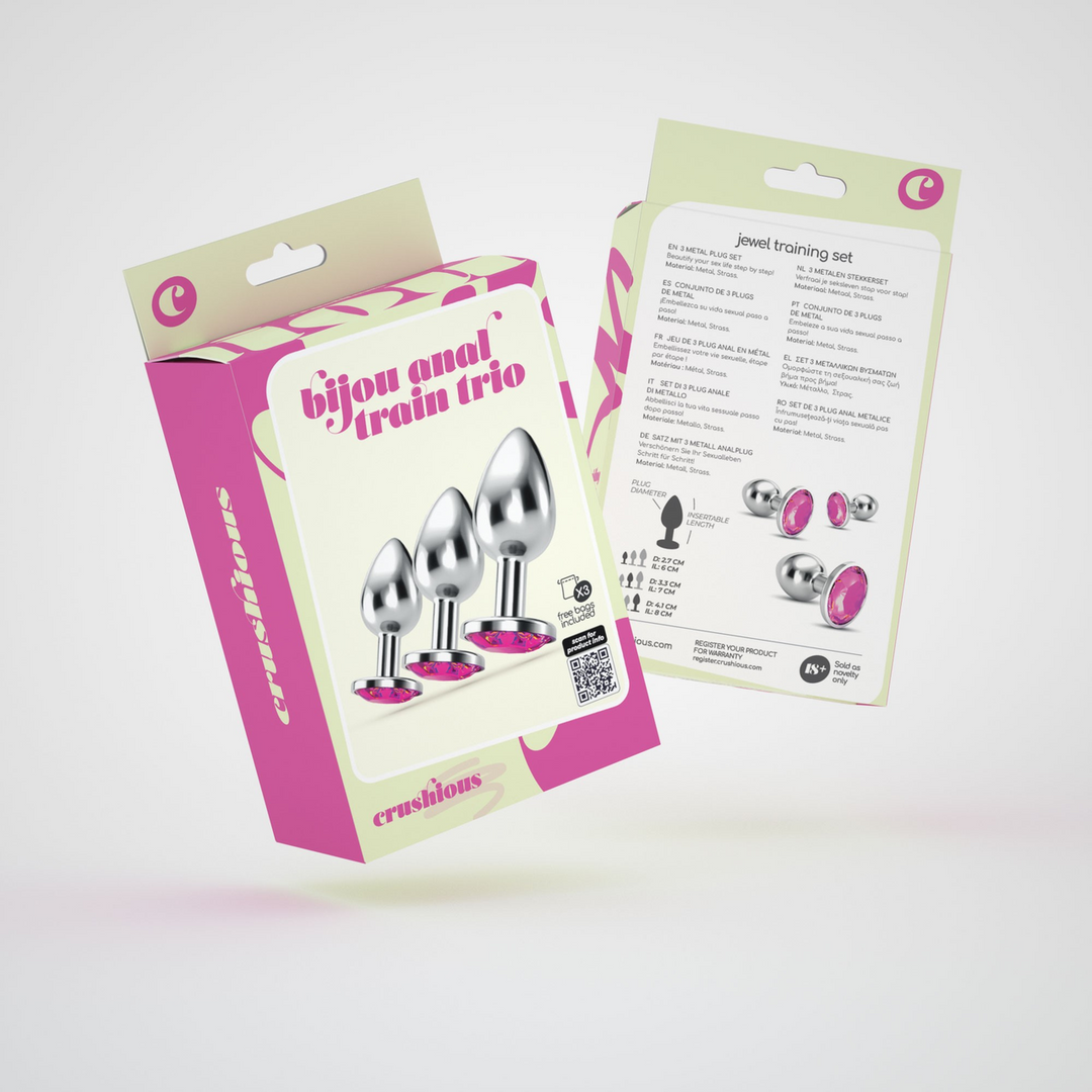 Bijou Anal Train Trio 8.5 cm - Luxury Pink Jewel Plugs