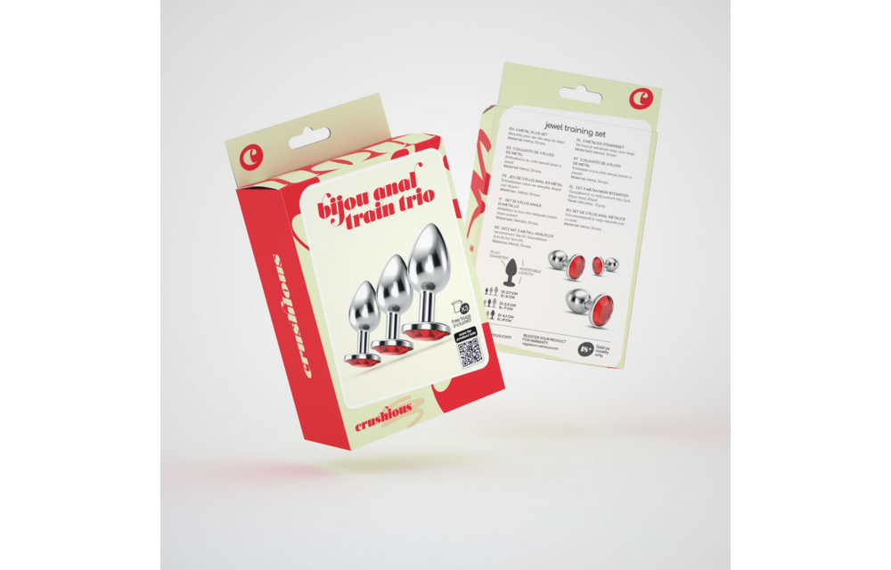 Bijou - Anal Train Trio - 3 Jewel Plugs - Rood
