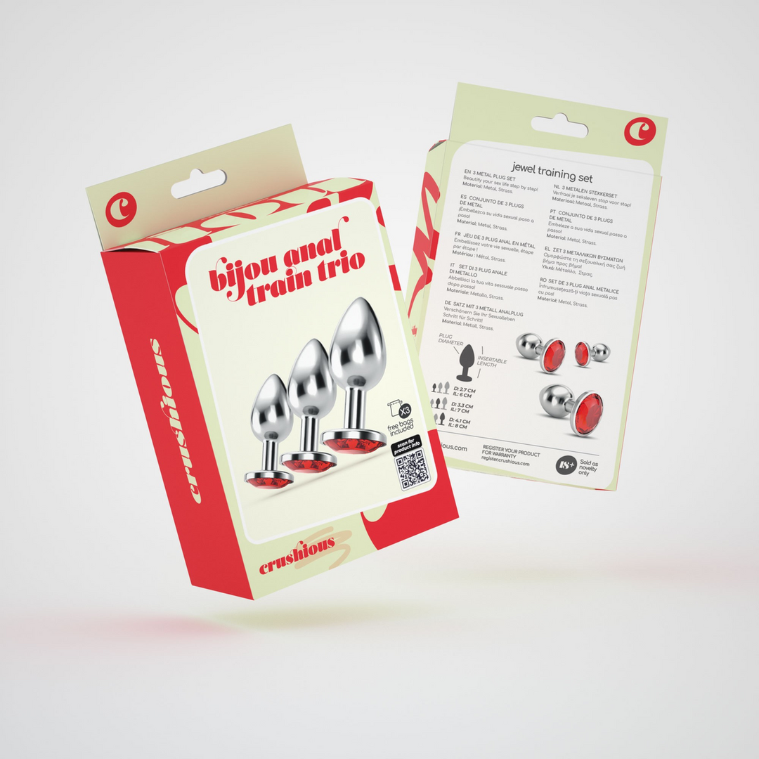 Bijou Analzug Trio Rot 8,5 cm – Elegante 3 Juwelenplugs