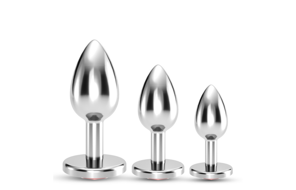 Bijou - Anal Train Trio - 3 Jewel Plugs - Rood