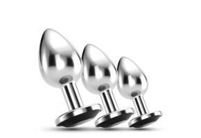 Bijou Anal Train Trio 8.5 cm - Luxury Black Jewellery Plugs