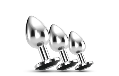 Bijou Anal Train Trio 8.5 cm - Luxury Black Jewellery Plugs