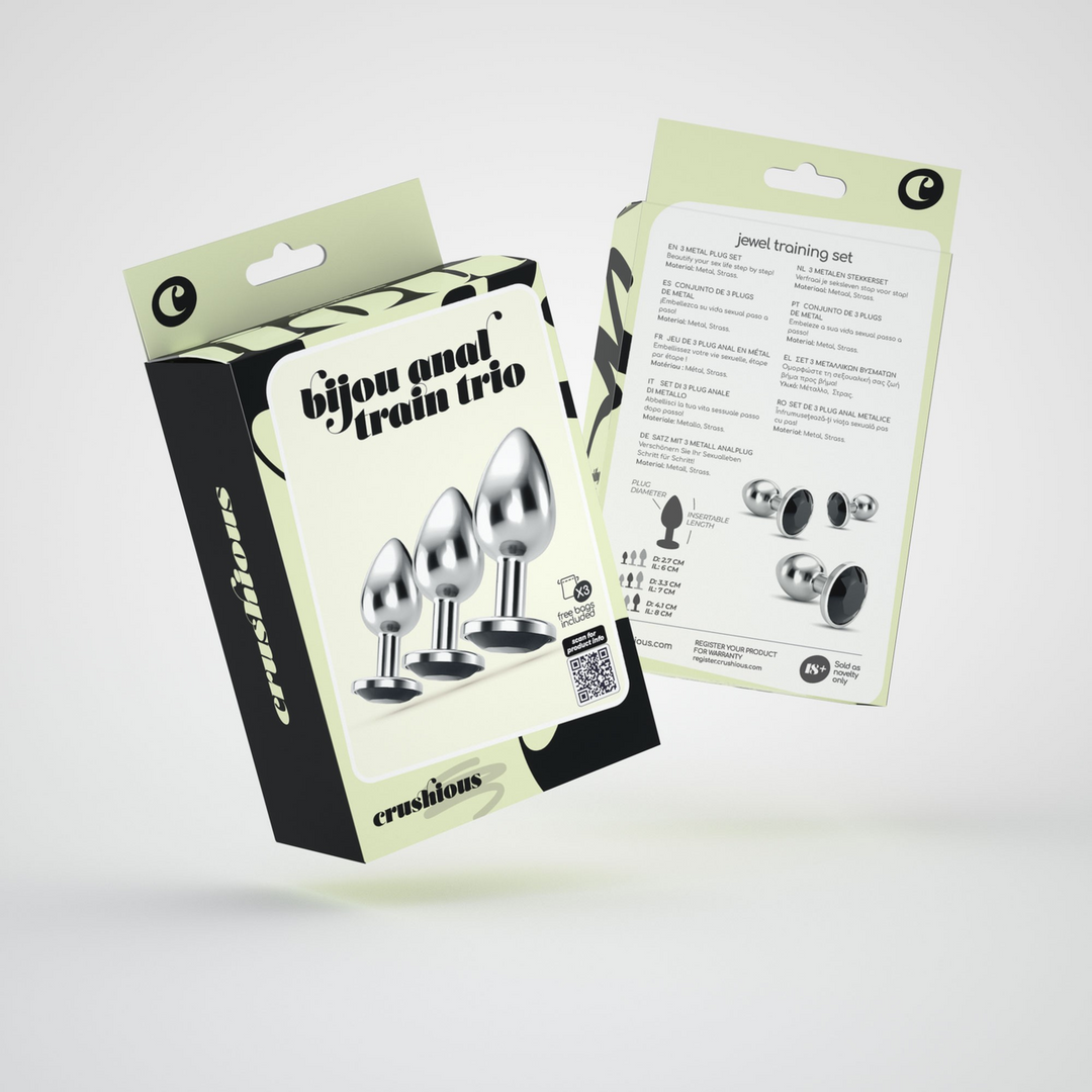 Bijou - Anal Train Trio - 3 Jewel Plugs - Black