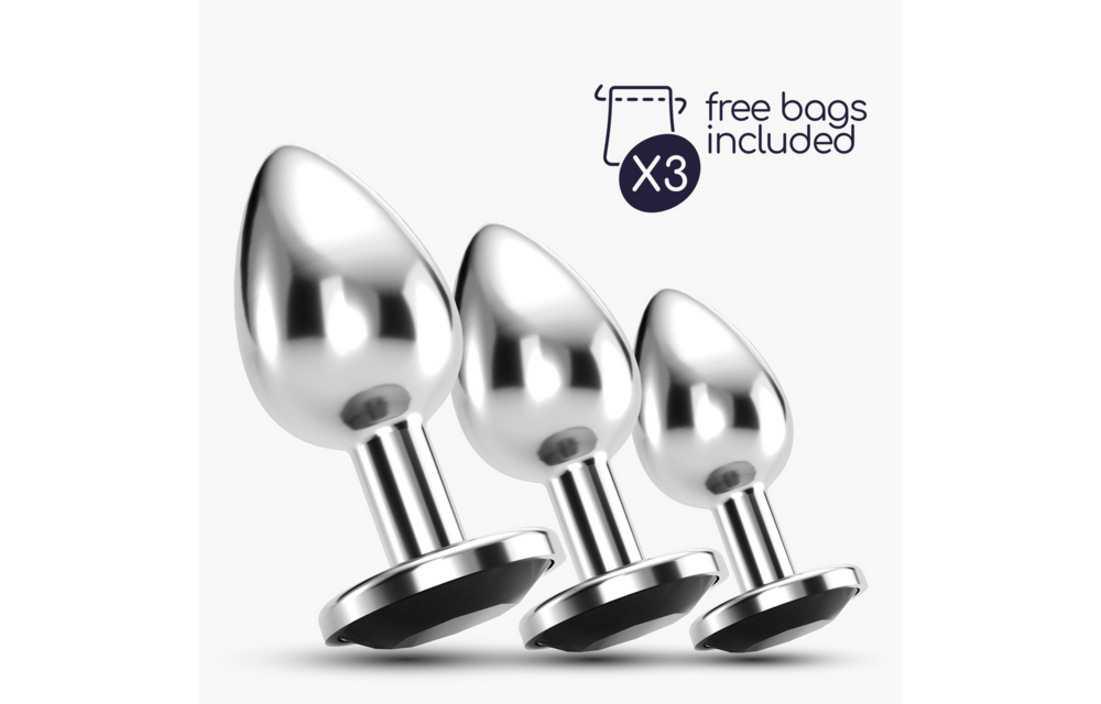 Bijou Anal Train Trio 8.5 cm - Luxury Black Jewellery Plugs