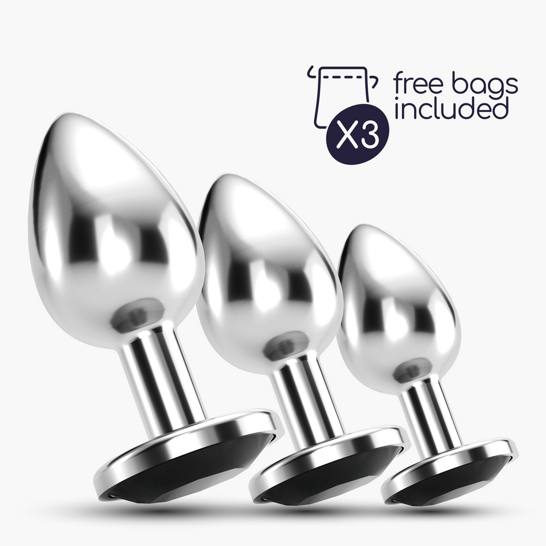 Bijou - Anal Train Trio - 3 Jewel Plugs - Black