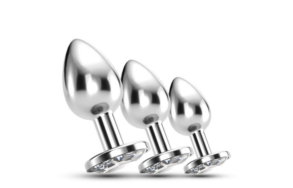 Bijou - Anal Train Trio - 3 Jewel Plugs - Clear