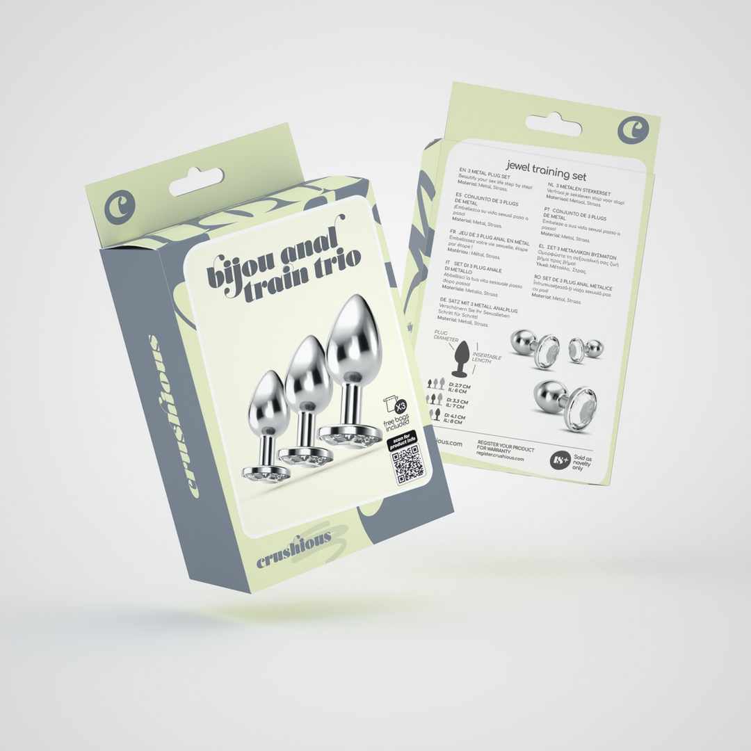 Bijou - Anal Train Trio - 3 Jewel Plugs - Doorzichtig