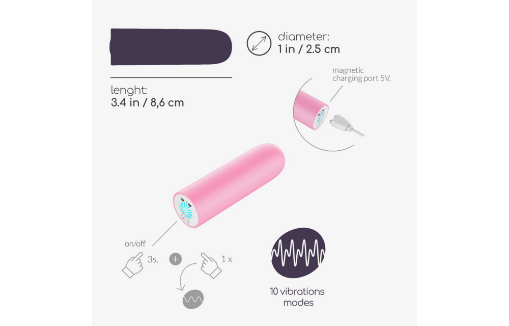 Quackers USB Vibrating Bullet Pink – Compact & Powerful