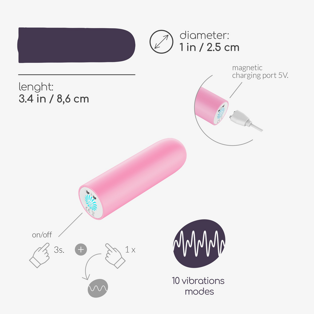 Quackers USB-Vibrationsbullet Pink – Kompakt & Leistungsstark