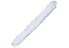 Jr. Double Dong 30,2 cm – Flexibler Doppeldildo Transparent