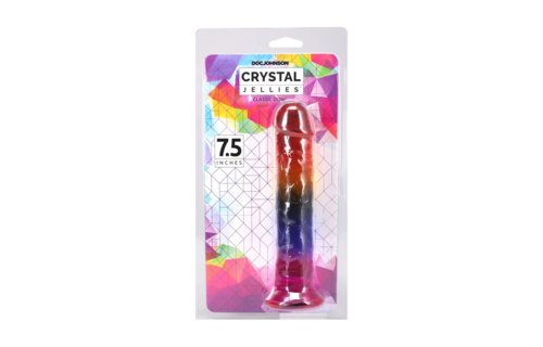 Classic Dong 7,5 cm Regenboog - 19,6 cm Flexibele Dildo