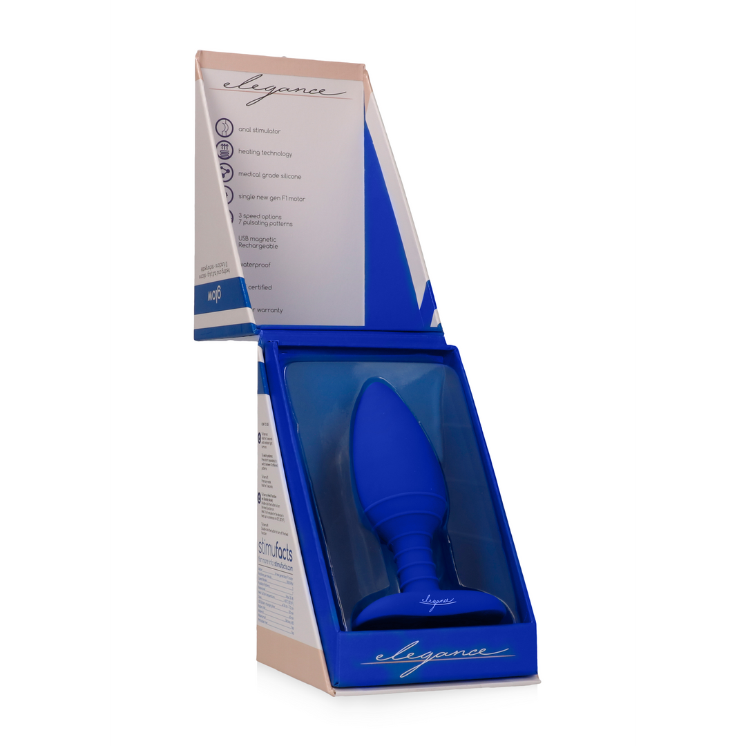 Buy Glow warming vibrating anal butt plug 12 cm