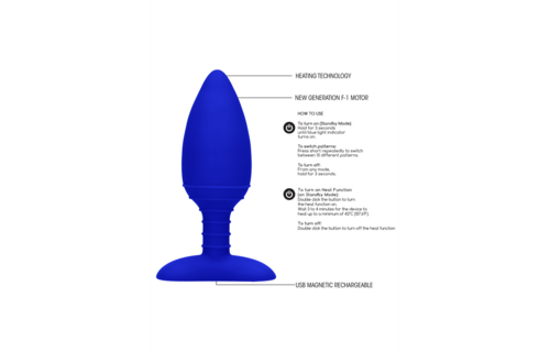 Buy Glow warming vibrating anal butt plug 12 cm