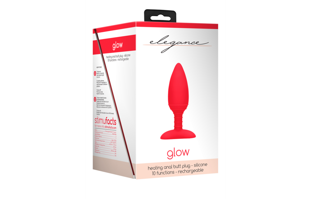 Glow verwarmende anal plug 12 cm – stijlvol & krachtig