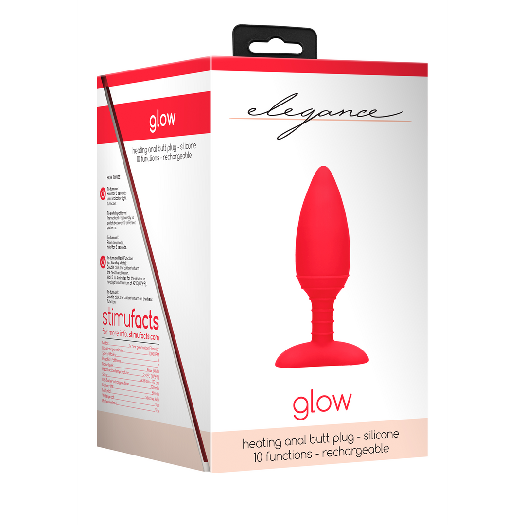 Glow heated anal plug 12 cm – stylish & powerful