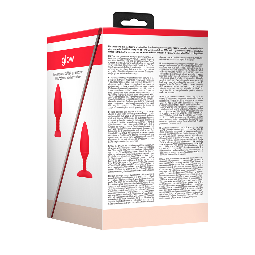 Glow beheizbarer Analplug 12 cm – stilvoll & leistungsstark