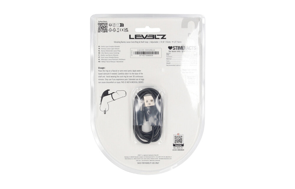 Adjustable Bunny Vibrating Silicone Cock Ring – LEVELZ Black