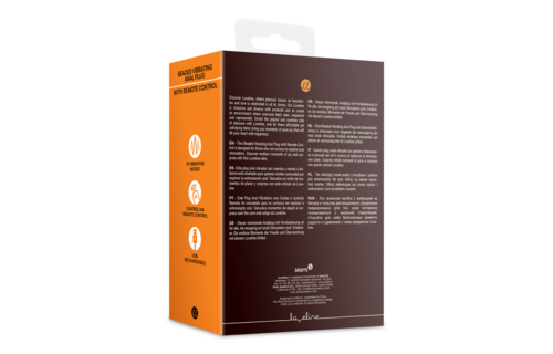 Beaded Vibrerende Anale Plug 3,6 cm - Afstandsbediening Zwart