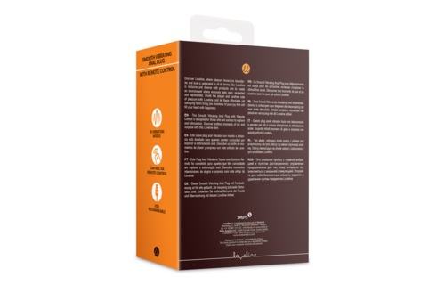 Gladde Vibrerende Anale Plug 3,4 cm met Afstandsbediening - Zwart