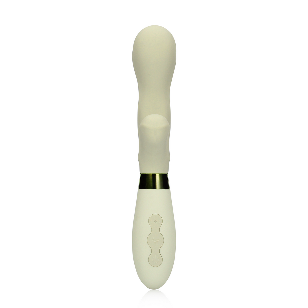 Siliconen Rabbit Vibrator Misty Green | Dubbel Genot & Plezier