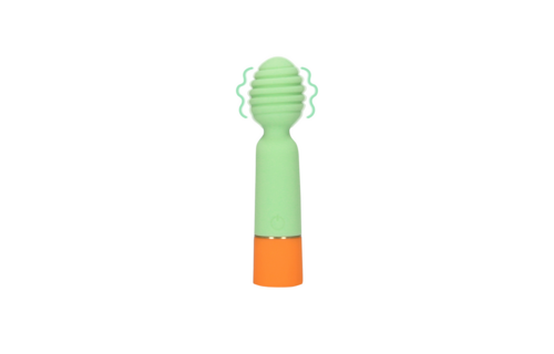 Ribbed Mini Vibrator Spring Sage USB Charger Compact