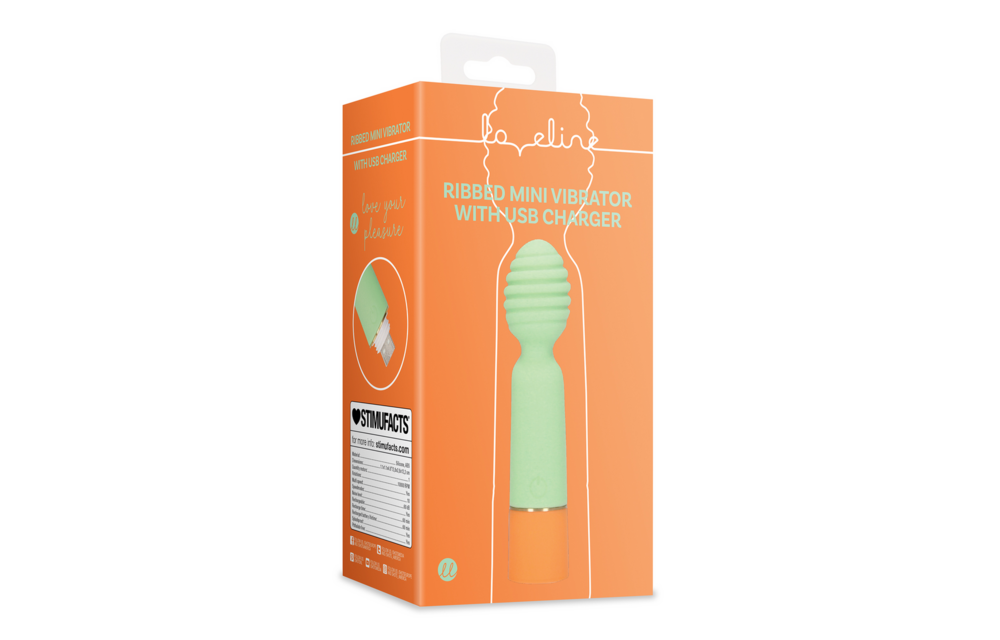 Geriffelter Mini-Vibrator Lente Salie USB-Ladegerät Kompakt