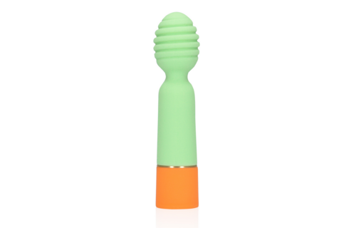 Ribbed Mini Vibrator Spring Sage USB Charger Compact