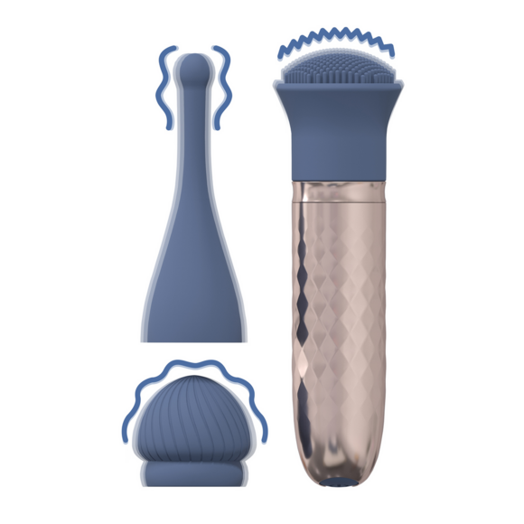 Thrill Verwisselbare Vibrator Blauw - Krachtig & Stil