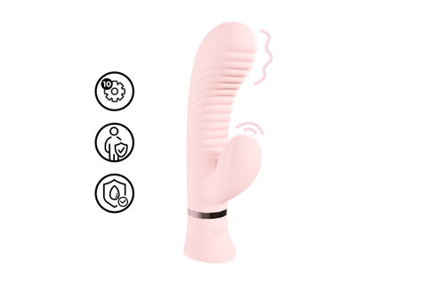 Mystique Geribbelde Konijnen Vibrator Roze – Stil & Krachtig