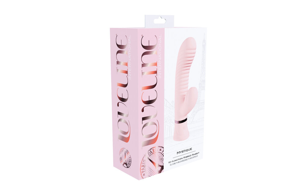 Mystique Ribbed Rabbit Vibrator Pink – Quiet & Powerful