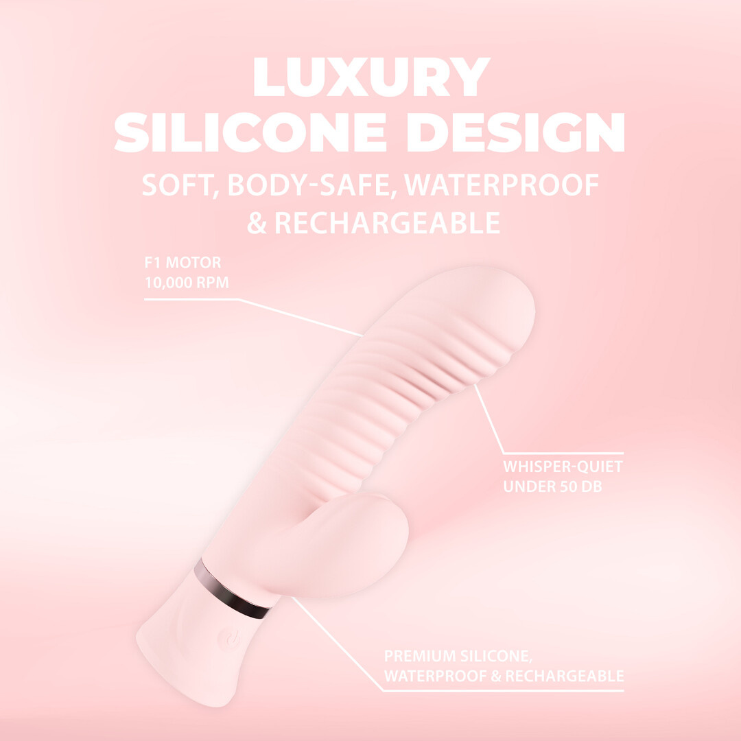 Mystique Geribbelde Konijnen Vibrator Roze – Stil & Krachtig