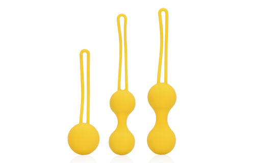 Kegel Ball Exercise Set Lemon Yellow | Pelvic Floor Training S-M-L