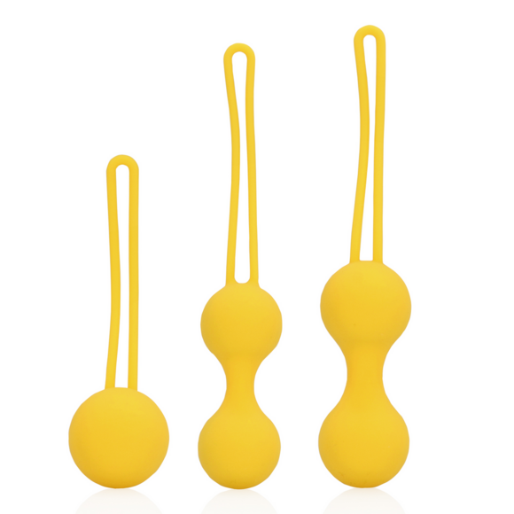Kegel Ball Exercise Set Lemon Yellow | Pelvic Floor Training S-M-L