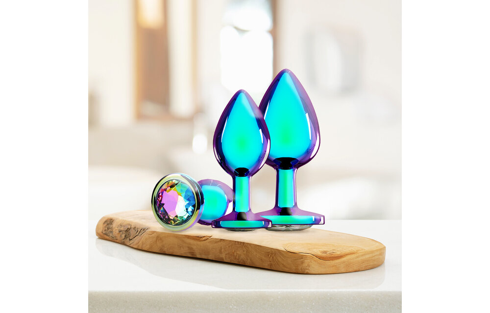 Venice Collection Metal Anal Plug Set 3.4 cm Iridescent