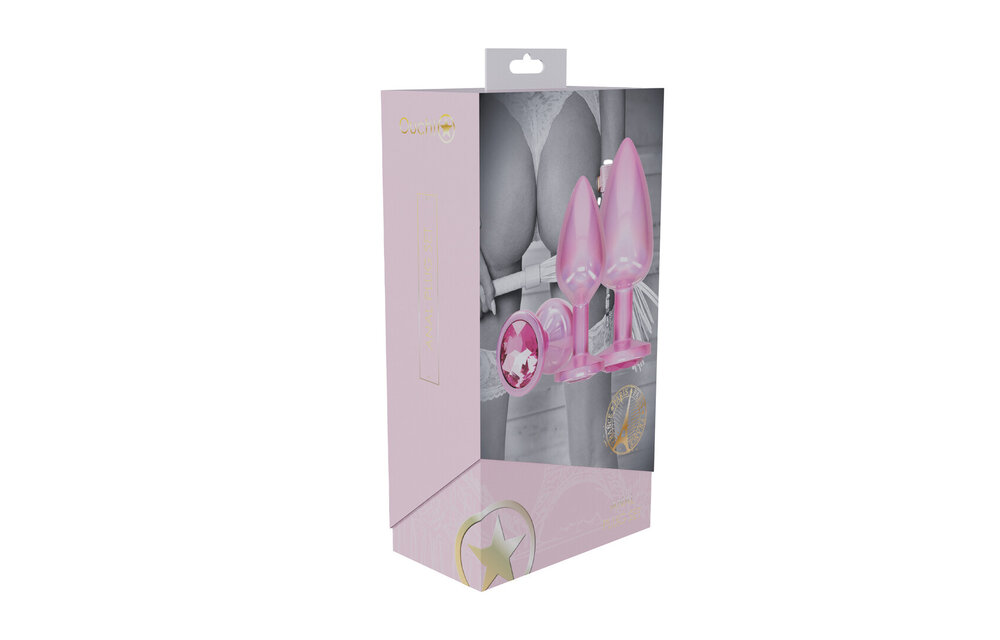 Paris Collection Pink Anal Plug Set 3.4 cm – Luxury & Comfort