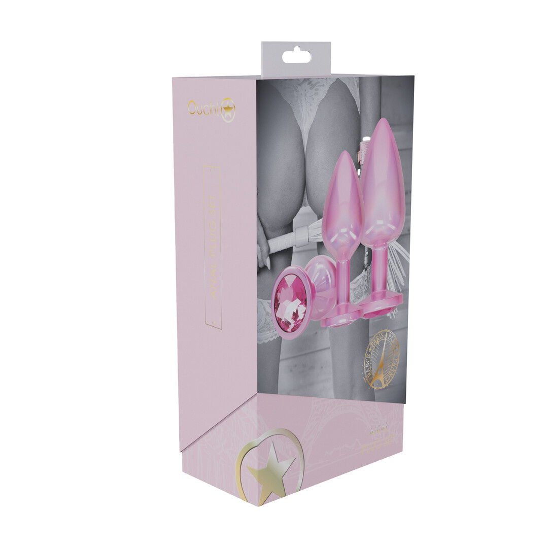 Paris Collection Pink Anal Plug Set 3.4 cm – Luxury & Comfort