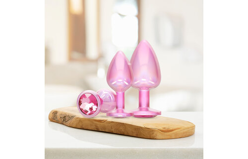 Paris Collection Pink Anal Plug Set 3.4 cm – Luxury & Comfort