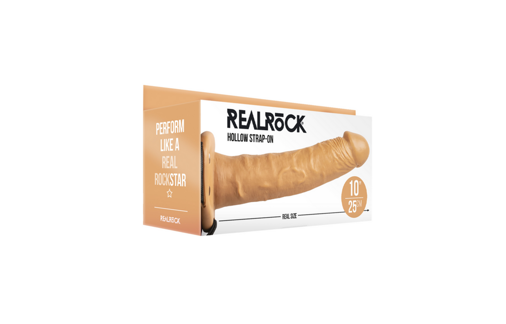 Hohl Strap-On 11 cm ohne Hoden – RealRock by Shots