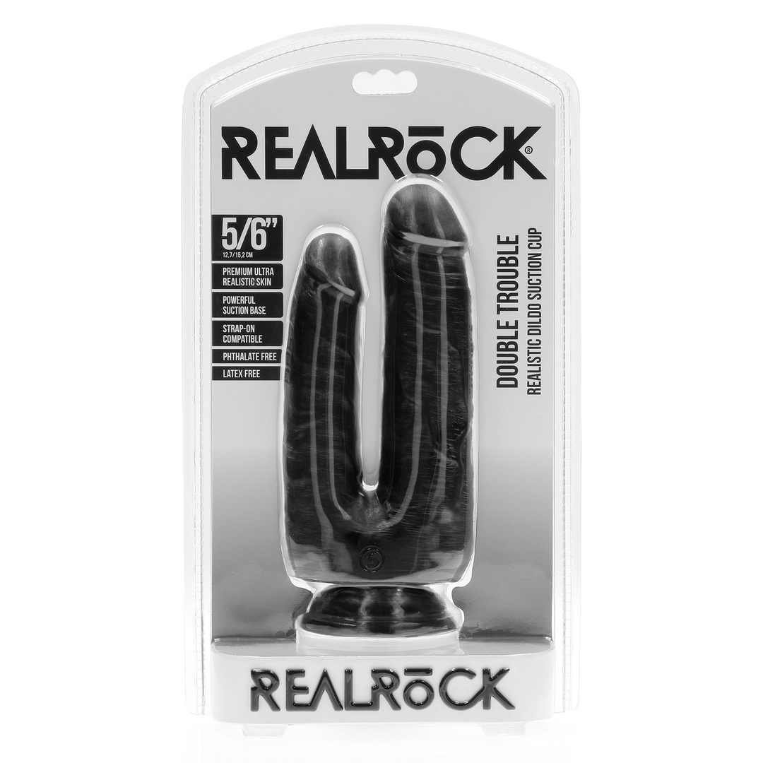 Double Trouble Dildo 15,2 cm Schwarz – Realistisch & Fest