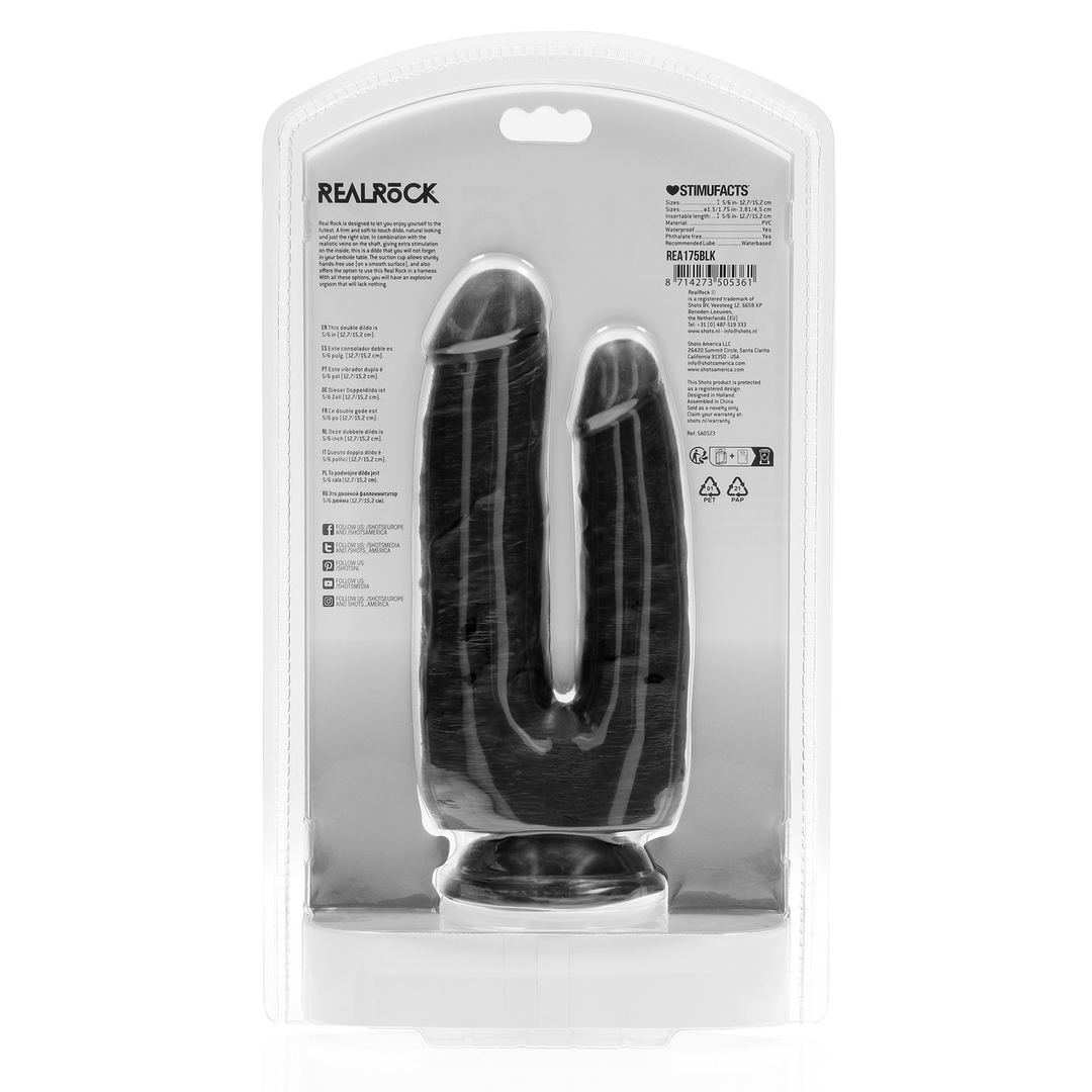 Double Trouble Dildo 15.2 cm Black – Realistic & Firm