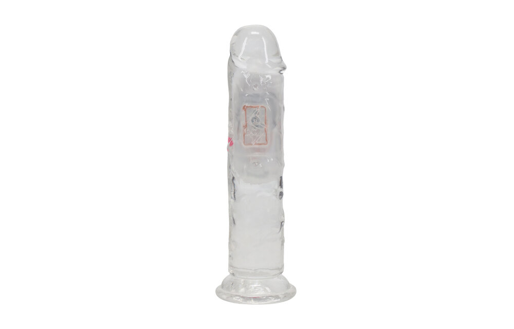 LED Vibrating Gerader Penis - 6 / 15 cm - Transparent