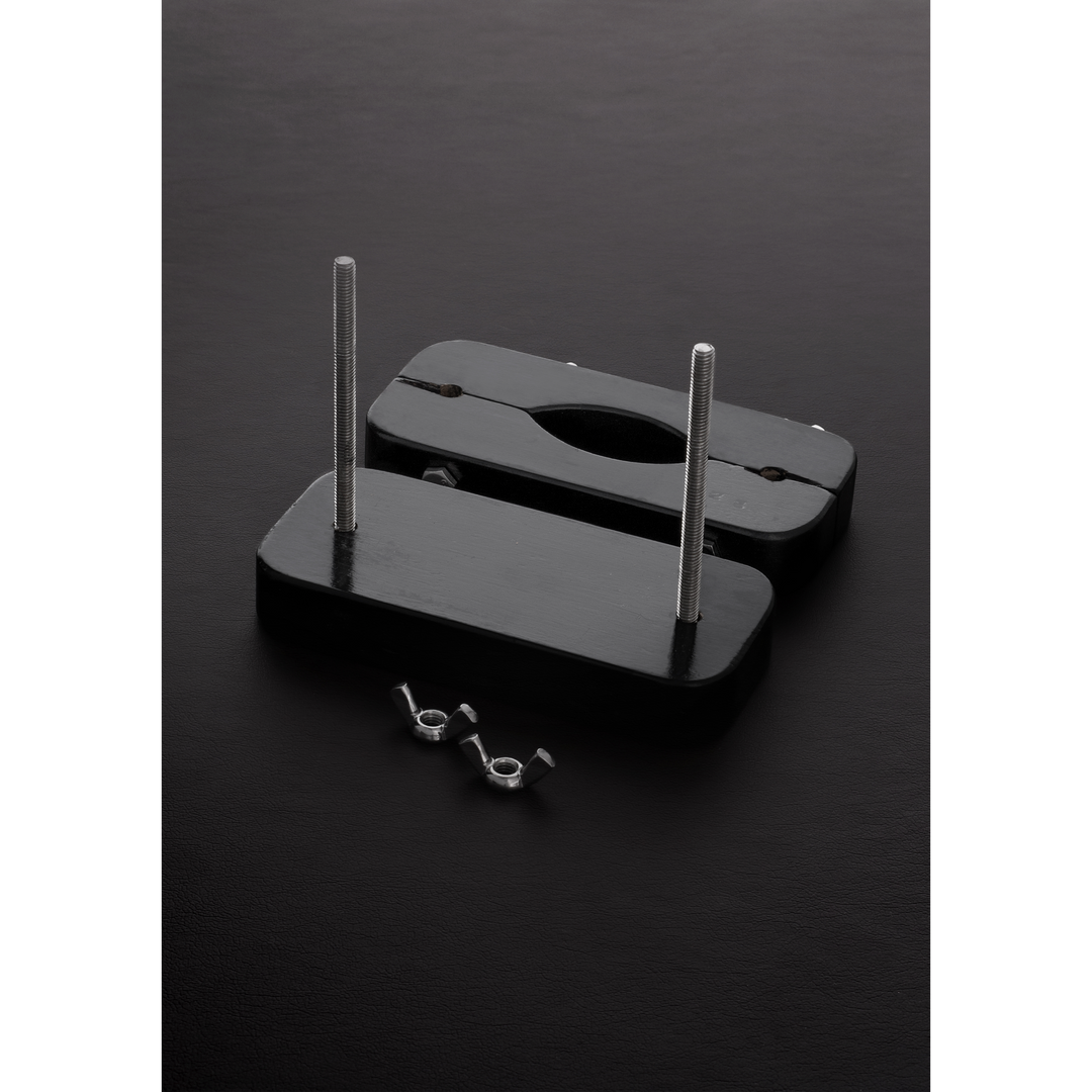 Ball Buster Testicle Vice | Adjustable Wooden Clamp for Stimulation